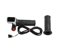 Zilimontt Poignée d'accélérateur électrique 36 V avec affichage LED de la tension pour vélo, scooter électrique, tricycle et autres véhicules électriques, guidon en ABS et caoutchouc durable