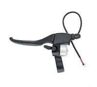 Zilimontt Poignée de frein à main en alliage d'aluminium avec sonnette pour trottinette électrique HX X8 X9, levier gauche ou droit de rechange durable pour la sécurité en extérieur, noir (B)