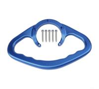 Zilimontt Poignée de réservoir de sécurité passager pour moto FZ1 FZ6 R1 R6 MT-03 MT-07 XJ6 CNC, accoudoir de réservoir en alliage d'aluminium, avec rainures antidérapantes (bleu)