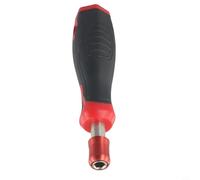 Zilimontt Poignée de tournevis avec adaptateur hexagonal autobloquant de 6,35 mm, porte-embout magnétique, tige en acier au chrome vanadium avec poignée en caoutchouc antidérapante, compatible avec 1