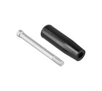 Zilimontt Poignée de volant rotative M6/M8/M10 avec tige filetée mâle, bouton tournant en plastique noir et métal pour fraiseuse, tour, meuleuse, équipement industriel (M10 x 80)
