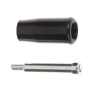 Zilimontt Poignée de volant rotative M6/M8/M10 avec tige filetée mâle, bouton tournant en plastique noir et métal pour fraiseuse, tour, meuleuse, équipement industriel (M6 x 33)