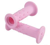 Zilimontt Poignées de guidon de vélo pour enfants - 19 mm - Caoutchouc TRP antidérapant et confortable - Pour enfants - Accessoires de vélo - Pièces de rechange - Noir et rose