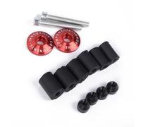 Zilimontt Poignées d'extrémité de guidon en alliage d'aluminium et pour route, montagne et vélos - Légères pour guidon de vélo avec ajustement sûr, finition, 1 paire (rouge)