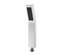 Zilimontt Pommeau de douche carré en acier inoxydable 304 avec fonction booster portable pour salle de bain, design pressurisé à économie d'eau avec buses en silicone anti-encrassement, G1/2 (argenté)