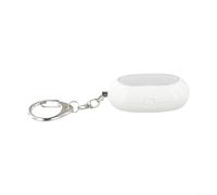 Zilimontt Porte-clés d'alarme de sécurité personnelle 125 dB avec lumière LED pour femmes et personnes âgées, dispositif de sécurité pour activités de plein air et protection nocturne (blanc)