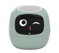 Zilimontt Pot de fleurs intelligent, robot intelligent pour animal de compagnie, adorable compagnon de plante avec interaction gestuelle riche, expressions multiples, cadeau d'installation de bureau