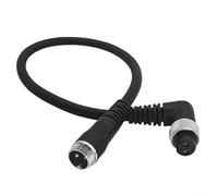 Zilimontt Pour moulinet de pêche DAIWA Câble d'alimentation de batterie - Adaptateur coudé de 45 cm avec connecteur à 2 trous, fil de cuivre isolé en PVC, cordon flexible ignifuge pour pièces de