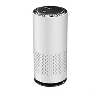 Zilimontt Purificateur d'air compact pour voiture - Technologie de filtration à ions négatifs - 4 couches avec moteur silencieux - Entrée d'air à 360° - Élimine la poussière et sans balais pour un
