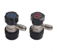 Zilimontt R134a Outil de connexion rapide réglable pour climatisation de voiture, coupleur rapide haute basse pression avec construction en cuivre, compatible avec R134a et