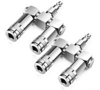 Zilimontt Raccords répartiteurs de tuyau d'air 2 voies / 10,2 cm pour connecteur de compresseur d'air NPT avec pivotant à 360 degrés pour coupleurs de type A/T/I-M de rechange pour pièces de rechange