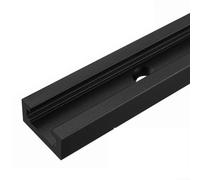 Zilimontt Rail en alliage d'aluminium pour barre de 30 mm - Noir - Avec accessoires pour le travail du bois - Avec scie de 300 600 mm - Table à onglets (1 pièce) (400 mm)