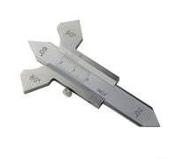 Zilimontt Règle d'inspection de soudage en acier inoxydable 0-20 mm avec outil de mesure d'angle de 60/70/80/90 degrés pour la taille de la gorge de soudure et la hauteur de la couronne de poutre