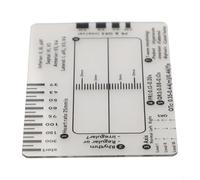Zilimontt Règle d'interprétation ECG à 7 étapes en plastique transparent avec cartes de taille d'identification transparentes pour une mesure précise du rythme cardiaque axe PR Intervalle QRS ST