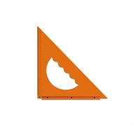 Zilimontt Règle triangulaire avec base sans couture pour le travail du bois et les mesures, échelle de gravure double face de haute précision pour charpentier et bricolage (33 x 33 cm)