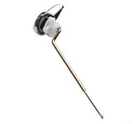 Zilimontt Réservoir de toilettes avec finition latérale avec support chromé, poignée en acier au carbone durable, chasse d'eau de rechange, ajustement universel, levier compatible avec les fixations