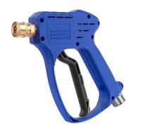 Zilimontt Robinet de rinçage pour systèmes de lavage de voiture haute pression, M22-14 mm et adaptateur 3/8", buse d'eau en ABS rouge/bleu pour nettoyage et détails automobiles (bleu M22-14)