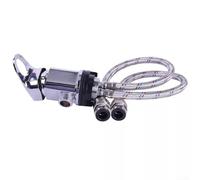 Zilimontt Robinet mitigeur de douche en laiton effet chrome - avec queue en acier inoxydable de 800 mm - pour camping-car, camping-car, 12 mm - Convient à un levier simple chaud et froid