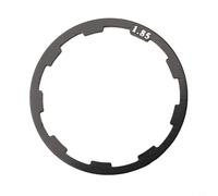 Zilimontt Rondelles d'espacement de moyeu rainurées en alliage d'aluminium 0,5/0,85/2,0/2,18/2,35/2,5 mm pour cassette de roue libre 7/8/9/10/11 vitesses (noir 1,85 mm)