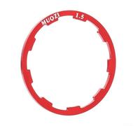 Zilimontt Rondelles d'espacement de moyeu rainurées en alliage d'aluminium 0,5/0,85/2,0/2,18/2,35/2,5 mm pour cassette de roue libre 7/8/9/10/11 vitesses (rouge 1,5 mm)