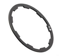 Zilimontt Rondelles d'espacement de moyeu rainurées en alliage d'aluminium 0,5/0,85/2,0/2,18/2,35/2,5 mm pour cassette de roue libre 7/8/9/10/11 vitesses (noir 1 mm)