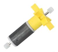 Zilimontt Rotor submersible avec arbre et roulements, turbine de rechange avec noyau d'arbre en acier inoxydable, pour petites pompes submersibles, 6 turbines en plastique