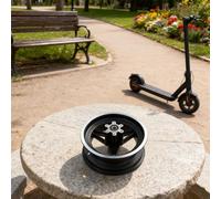 Zilimontt Roue de jante en acier avec moyeu pour moteur brushless avant ou arrière 177 mm 90/65-6,5 compatible avec scooter électrique 60 V