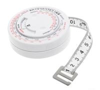 Zilimontt Ruban de mesure du corps 150 cm rétractable pour perte de poids, régime, fitness, outil de mesure précis de l'indice de masse corporelle avec bouton poussoir de verrouillage pour la poitrine