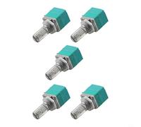 Zilimontt RV097NS Ensemble de potentiomètres d'étanchéité à 5 broches, arbre moleté, résistances linéaires variables B1K/5K/10K/20K/50K/100K/500K, composants de contrôle du volume audio pour appareils