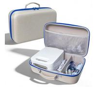 Zilimontt Sac de rangement pour nébuliseur Om-ron NE-C900 NE-C28 C900N, étui rigide en EVA avec séparateurs mobiles, boîte de transport étanche pour nébuliseur et accessoires, (GC-1036 blanc)