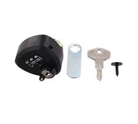 Zilimontt Serrure à came à combinaison à 3 chiffres en alliage de zinc avec clé pour boîte aux lettres, tiroir, armoire et casier, taille du filetage 20 mm/25 mm (20 mm, noir)
