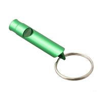 Zilimontt Sifflet de survie en alliage d'aluminium pour signalisation en plein air, camping, randonnée, sifflet en métal à décibels élevés pour dressage de chien et d'oiseaux, givre et chaleur (vert)