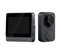 Zilimontt Sonnette vidéo intelligente avec écran IPS de 4,3 pouces, caméra de sécurité sans fil, interphone audio bidirectionnel, vision, détection de mouvement, support d'enregistrement sur carte
