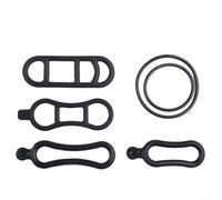 Zilimontt Support de lampe élastique en silicone pour vélo, guidon, chronomètre, pompe, kit d'outils, porte-bouteille d'eau, téléphone portable (B)