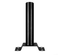 Zilimontt Support de montage solaire pour lampadaire extérieur avec construction en métal robuste pour cour, jardin et sécurité extérieure - Résistant aux intempéries Noir