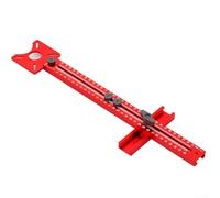 Zilimontt Support de rainure de fraisage, gabarit de coupe de cercle métrique, outil de coupe de positionnement de guide de bord, gabarit de défonceuse multifonction réglable pour le travail du bois
