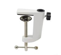 Zilimontt Support de serrage de bureau en alliage d'aluminium en forme de C avec base en forme de I, support de bureau robuste avec rotation à 360° et tampon éponge, support de table sécurisé pour