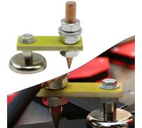 Zilimontt Support de soudage magnétique solide avec queue en cuivre pour réparation automobile et mise à la terre mécanique, diamètre du disque 36 mm, capacité d'aspiration de 3 kg