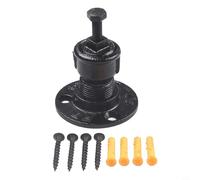 Zilimontt Support mural en fer pour escaliers, guide de garde-corps et matériel de rampe d'escalier noir, diamètre de base de 6,5 cm, main courante T de 2 à 5 cm