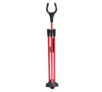 Zilimontt Support pliable pour arc de chasse léger en fibre de verre avec base triangulaire stable, carquois portable pour arc long classique (rouge)