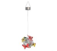 Zilimontt Suspension solaire en forme de papillon avec construction en fer forgé antirouille pour jardin, allée et cour extérieure
