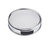 Zilimontt Tamis de laboratoire en acier inoxydable chromé de 20 cm avec écran en maille 304, cadre double couche durable pour l'analyse de la taille des particules dans les aliments, pharmaceutiques