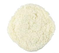 Zilimontt Tampon de polissage en laine douce pour entretien automobile et meubles, gant de polissage de capot de 12,7 cm ou 15,2 cm, compatible avec meuleuses pneumatiques électriques, blanc (12,7 cm)