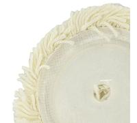 Zilimontt Tampon de polissage en laine douce pour entretien automobile et meubles, gant de polissage de capot de 12,7 cm ou 15,2 cm, compatible avec meuleuses pneumatiques électriques, blanc (15,2 cm)