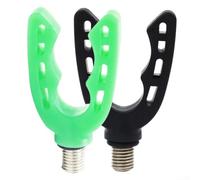Zilimontt Tête de support de canne à pêche à la carpe, support de canne à pêche lumineux en silicone et métal avec filetage 3/8, pour vis CNC pour la pêche de nuit, compatible avec la plupart des