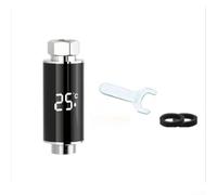 Zilimontt Thermomètre de douche numérique à affichage LED, jauge de température de l'eau, alimentation hydroélectrique, sans batterie, 3 indicateurs de couleur bleu, vert, rouge pour salle de bain