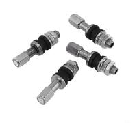 Zilimontt TR48e Lot de 4 tiges de valve de pneu à visser en acier inoxydable haute pression avec finition chromée, compatible avec motos, scooters, cyclomoteurs et jantes