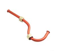 Zilimontt Tube d'échappement de rechange pour compresseur d'air en aluminium, bouche de cloche filetée 16 x 1,5 mm, ton cuivre, construction durable en aluminium et cuivre, compatible avec petite (A)