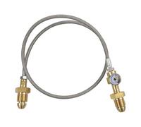 Zilimontt Tuyau adaptateur de station de recharge pour BS 341 No. 3 UK Argon Cylinders - G 5/8" pour RH à G 5/8" pour tuyau haute pression en acier inoxydable droit, 90 cm, 2000 psi