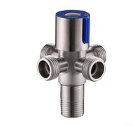 Zilimontt Vanne d'angle en acier inoxydable 304 avec vanne d'arrêt d'eau triangulaire filetée G1/2 pour cuisine en céramique avec contrôle de l'eau froide dans la salle de bain chaude ou le balcon P